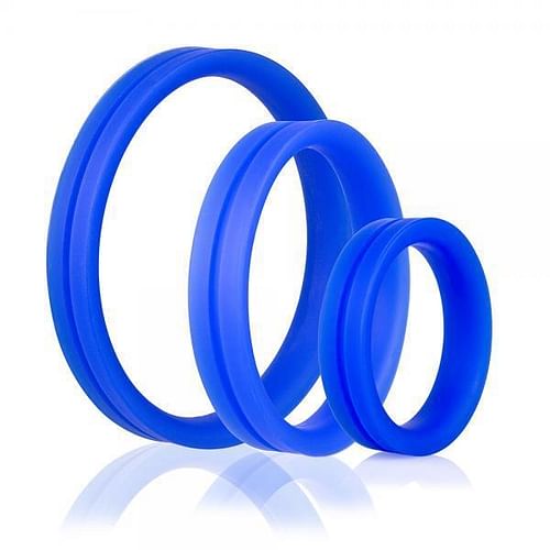 Ringo Pro X3 Blue 3 Silicone Cock Rings - Image 2