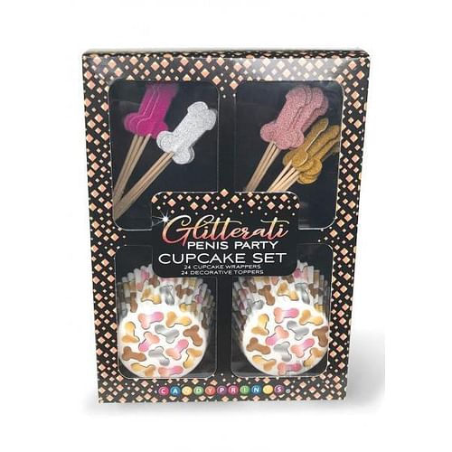 Glitterati Penis Cupcake 48pc Set