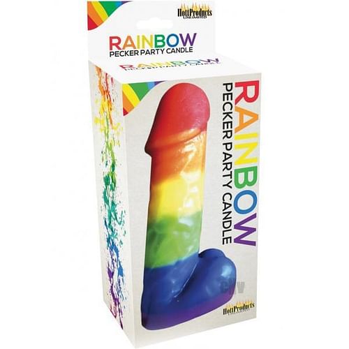 Rainbow Pecker Party Candle 7 inches - Image 3