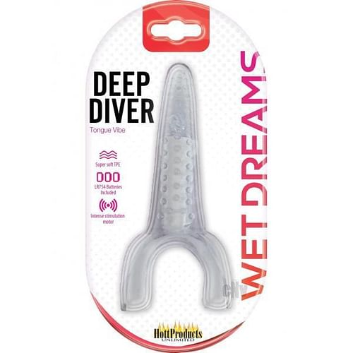 Deep Diver Clear Vibrating Tongue With Motor - Image 2
