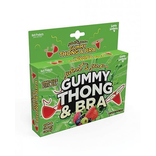 Sweet & Sour Gummy Thong And Bra - Image 2