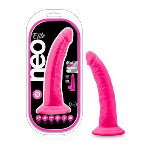 Neo Elite 7.5 inches Dual Density Cock with Balls Pink - Image 2