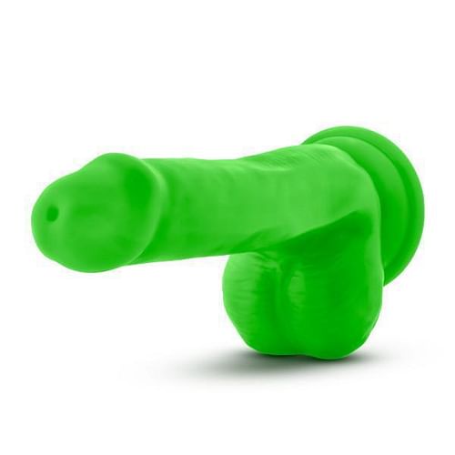 Neo Elite 6 inches Silicone Dual Density Cock, Balls Green - Image 3