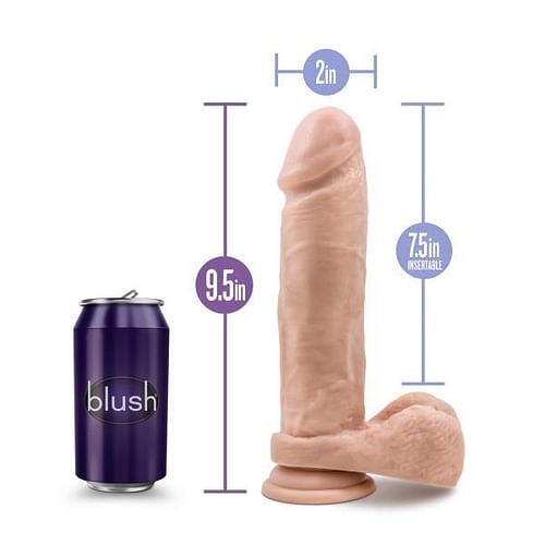 Au Naturel 9.5 Inches Dildo with Suction Cup Beige - Image 3