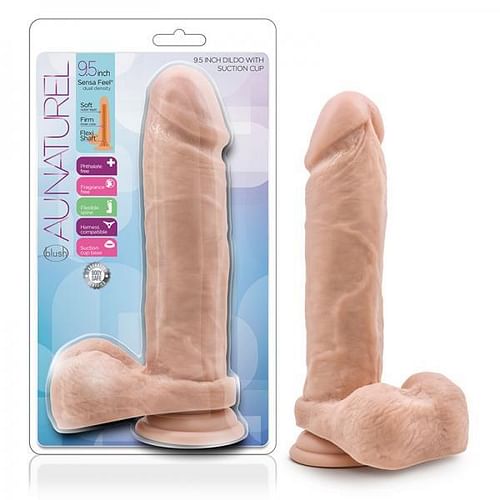 Au Naturel 9.5 Inches Dildo with Suction Cup Beige - Image 4