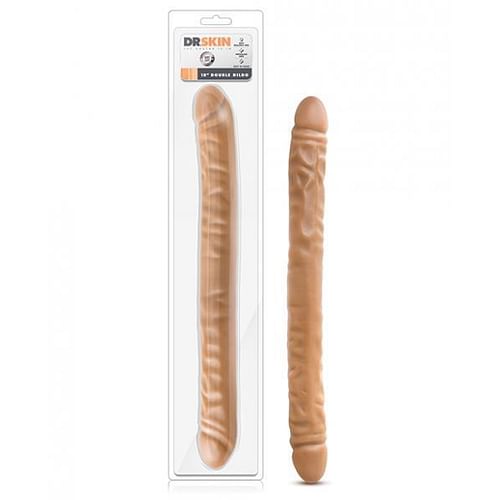 Dr Skin 18 inches Double Dildo Mocha Tan - Image 4