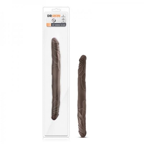 Dr Skin Double Dildo 14 Chocolate - Image 2