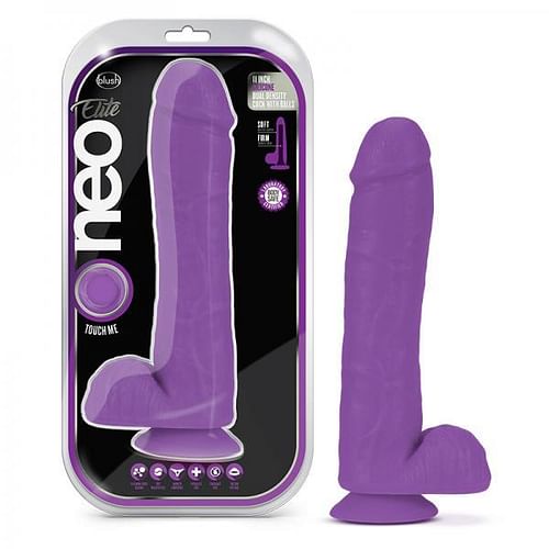 Neo Elite D Dense Cock W/balls 11 Purp - Image 2