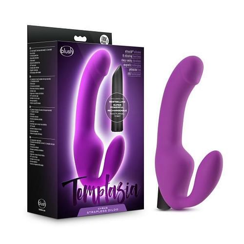 Temptasia - Cyrus - Strapless Silicone Dildo - Purple - Image 2