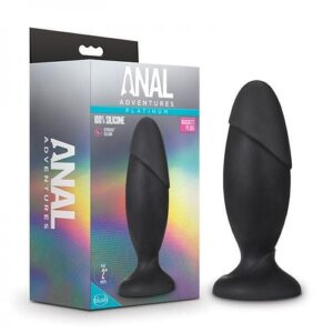 Anal Adventures Platinum - Silicone Rocket Plug - Black