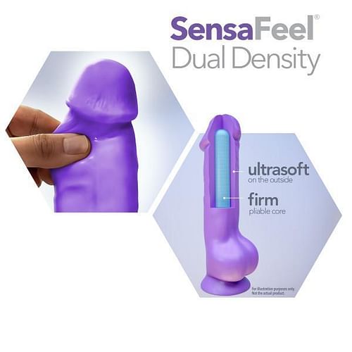 Neo Dual Density Dildo 8` Neon Purple - Image 4