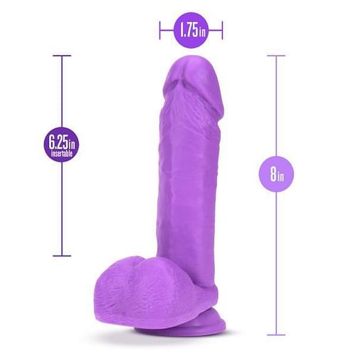 Neo Dual Density Dildo 8` Neon Purple - Image 5