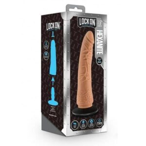 Lock On Hexanite Dildo Mocha 7.5