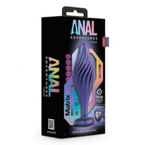 Anal Adv Matrix Swirl Bling Plug Sapphir
