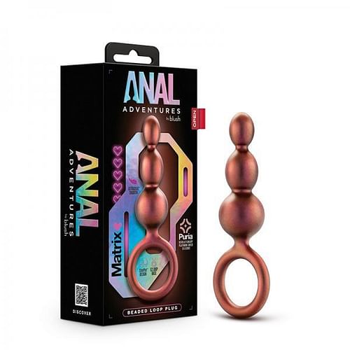 Anal Adv Matrix Beaded Loop Plug Copper - Image 2