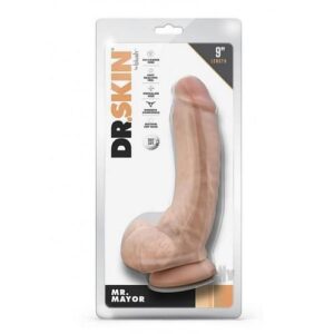 Dr Skin Mr Mayor 9 Dildo Balls Beige