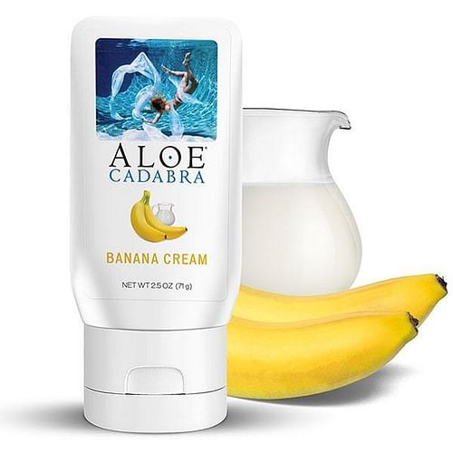 Aloe Cadabra Organic Lubricant - 2.5 Oz Bottle Banana Cream - Image 2