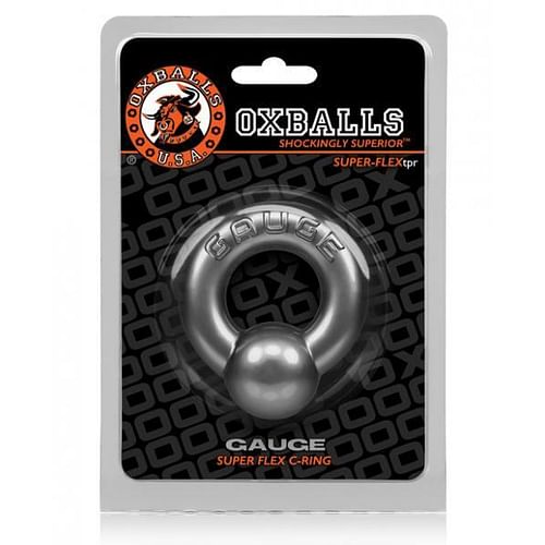 Oxballs Gauge Cock Ring Steel Silver - Image 4