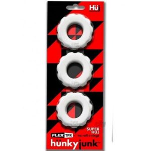 Super Huj 3pk Cockrings White Ice