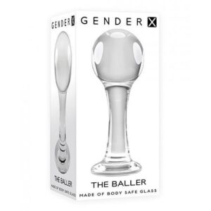 Gender X The Baller  Glass Plug - Clear