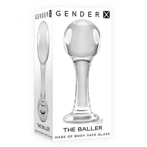 Gender X The Baller Glass Plug - Clear - Image 2