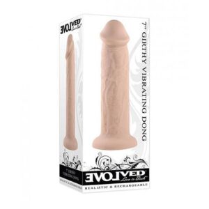 Evolved 7" Girthy Vibrating Dong - Light