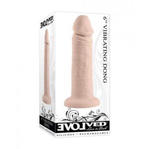 Evolved 6" Vibrating Dong - Light