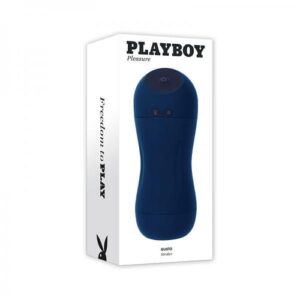 Playboy Gusto Rechargeable Sucking Vibrating Stroker Navy