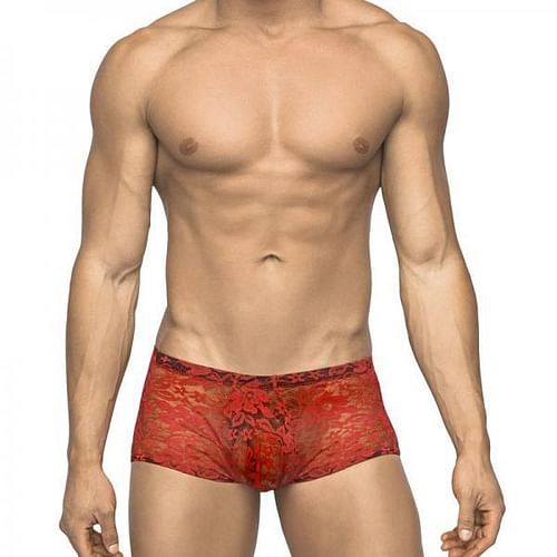 Mini Shorts Stretch Lace Small Red - Image 2