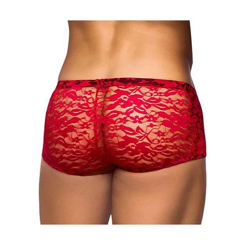 Mini Shorts Stretch Lace Large Red - Image 2