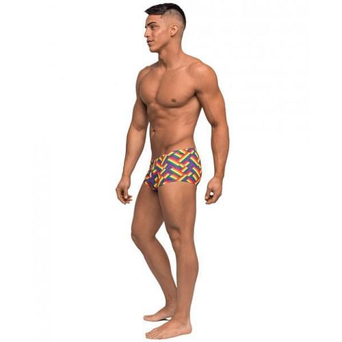 Pride Fest Contoured Pouch Mini Shorts Rainbow Sm - Image 2