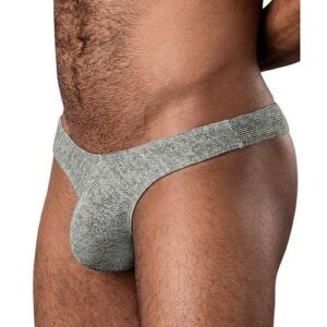 Ribbed & Ready Thong Grey S/m