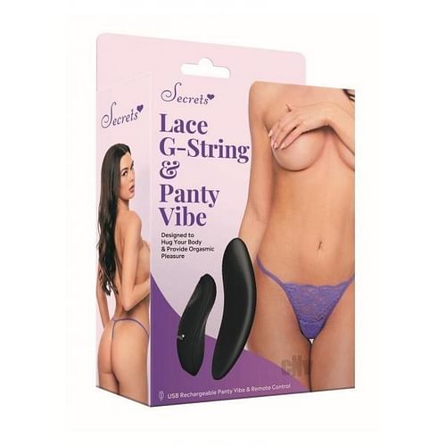 Sk Lace Gstring Panty Vibe Os Purple