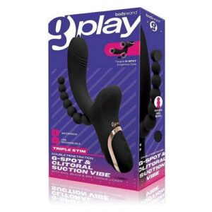 Bodywand G Play W/anal Beads Black