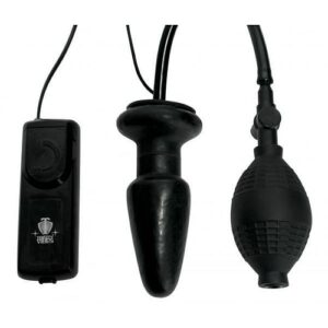 Deluxe Wonder Plug Inflatable Vibrating Black