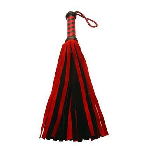 Short Suede Flogger Black Red - Image 2