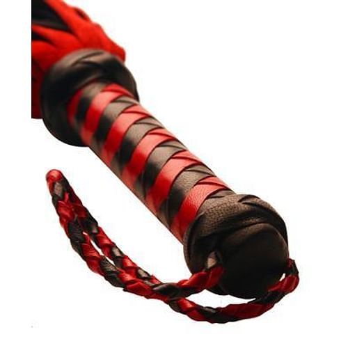 Short Suede Flogger Black Red - Image 4