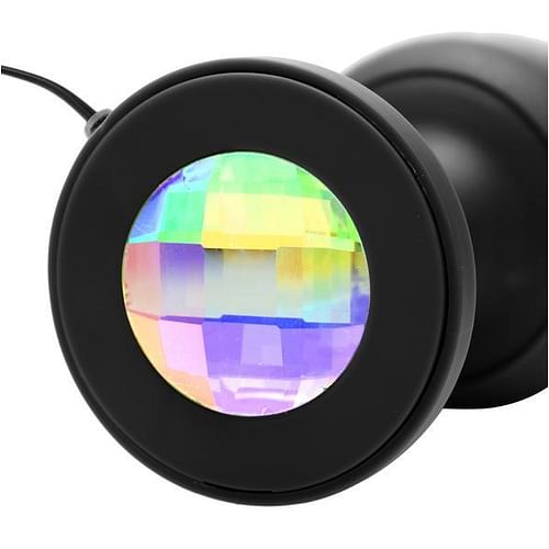 Paragon Gem Accented Vibrating Anal Plug Black - Image 3