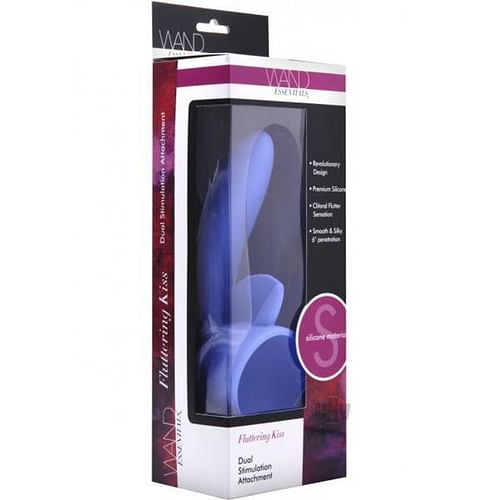 Fluttering Kiss Dual Stimulation Wand Attachment Purple - Image 4