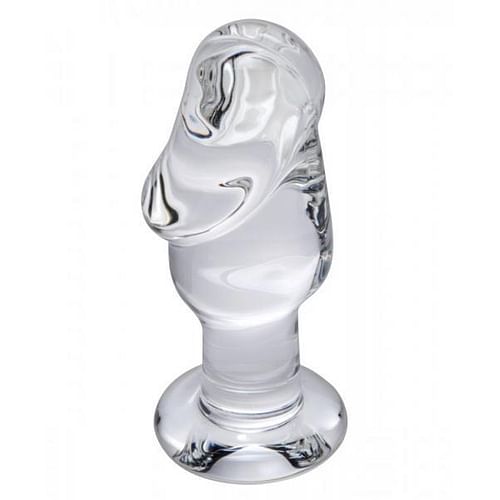 Asvini Glass Penis Anal Plug Clear - Image 2