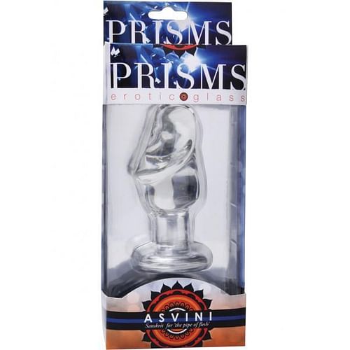 Asvini Glass Penis Anal Plug Clear - Image 4