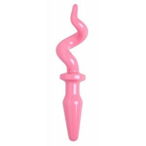 Piggy Tail Butt Plug Pink