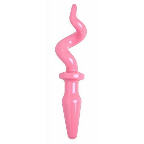 Piggy Tail Butt Plug Pink