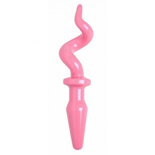 Piggy Tail Butt Plug Pink - Image 2