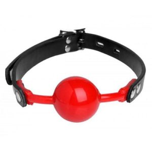 Hush Red Silicone Ball Gag Matte Finish - O/S