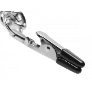 Chained Collar Nipple Clamps and Clitoris Clamps Set