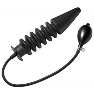Accordion Inflatable XL Anal Plug Black