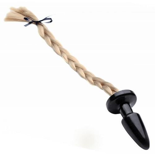 Tailz Pony Tail Blonde Anal Plug Black - Image 4