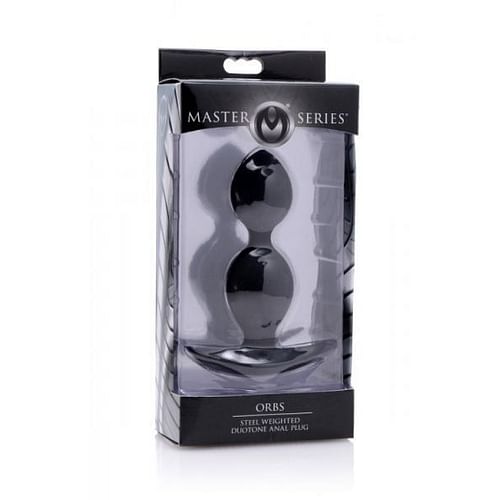 Orbs Steel Weighted Duotone Silicone Anal Plug - Image 3