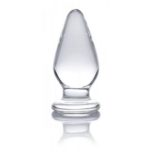 Ember Weighted Tapered Anal Plug Glass Clear - Image 2